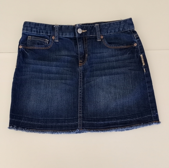 Old Navy Raw Hem Jean Skirt Girls Size 14 - Picture 1 of 10